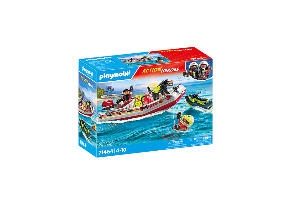 Playmobil 71464 Hasičský čln s vodným skútrom