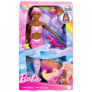 Mattel Barbie a Dotek kouzla Mořská Panna Malibu Černoška