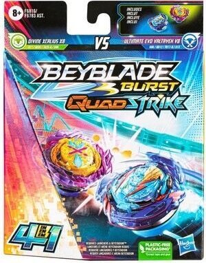 Hasbro Beyblade Burst QuadStrike Divine Xcalius X8 vs Ultimate Evo Valtryek V8
