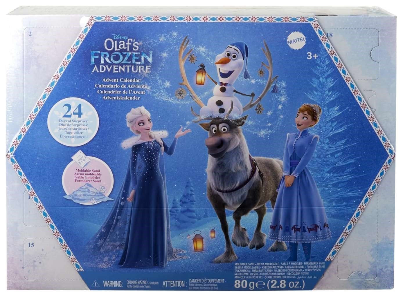 Mattel Disney Frozen Adventný kalendár s malými bábikami 2024