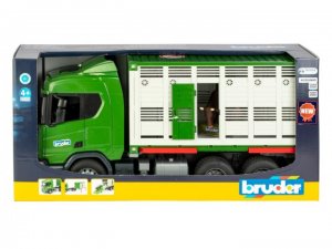 Bruder 3548 Scania Super 560R na prepravu zvierat s 1 kravou