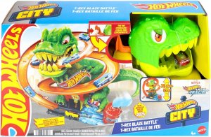 Hot Wheels CITY T-REX ÚTOČÍ NA HASIČSKOU STANICI JBM73