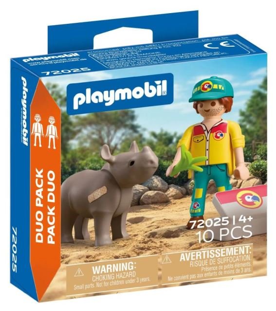 PLAYMOBIL 72025 Ošetřovatel s nosorožcem