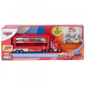 Mattel Disney Cars Pixar Auta Transporter Mack s Mini Racers Autami 5 kusu GWN55
