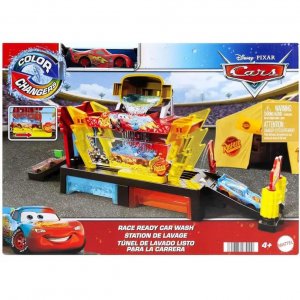 Mattel Disney Cars umývačka áut so zmenou farby + autíčko JBM70