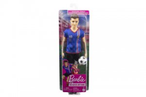 Barbie Fotbalová panenka-Ken v modrém dresu HCN15