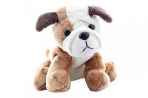 Plyš pes Buldog 15 cm se stabilizačními kuličkami