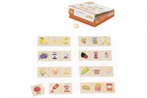 Dřevěné puzzle trojice-jídlo