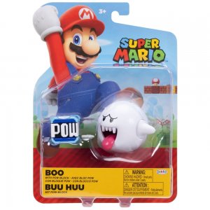 JAKKS Pacific Nintendo Super Mario Figurka Boo with Pow Block 10 cm