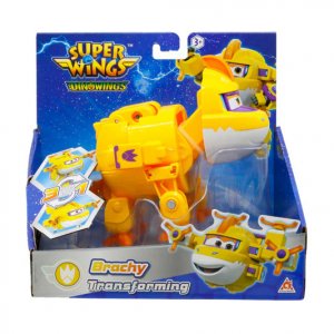 Super Wings Dino Wings 3v1 Transformační letadlo Brachy 12cm