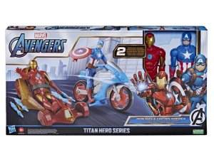 Hasbro MARVEL Titan Hero Súprava s vozidlami Captain America and Iron Man