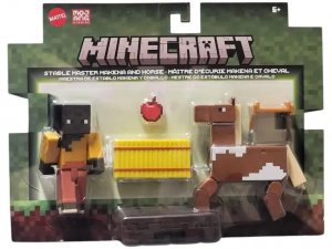Mattel Minecraft základní figurka 2 kusy - mistr stáje Makena a kůň JCN57