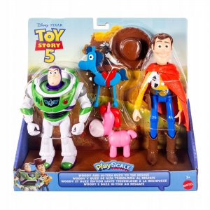Mattel Disney Pixar Toy Story 5 sada figurek Woody a Buzz Rakeťák + 2 poníci JLR67