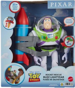 Mattel - Pixar Toy Story interaktivní figurka Buzz Lightyear s raketou 31cm HTR73
