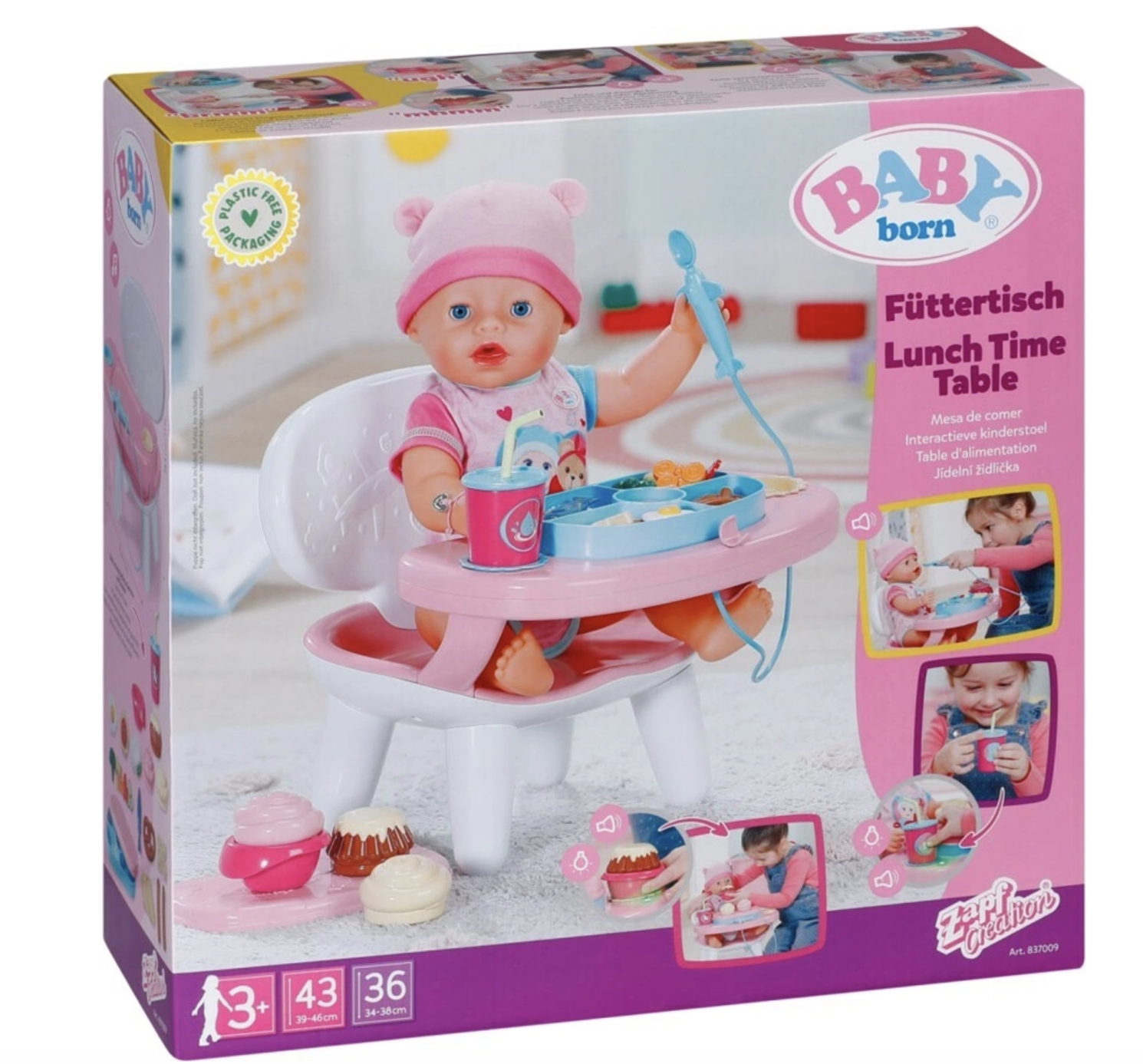 Zapf Creation Baby Annabell Jídelní židlička se zvuky