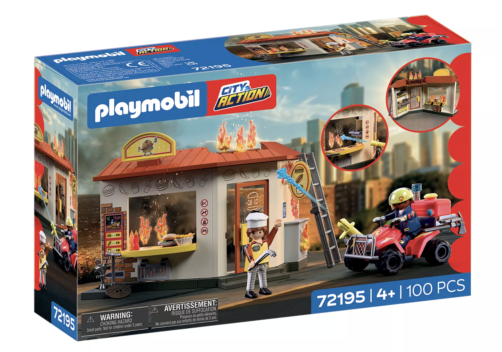 Playmobil 72195 Hasičská čtyřkolka u stánku