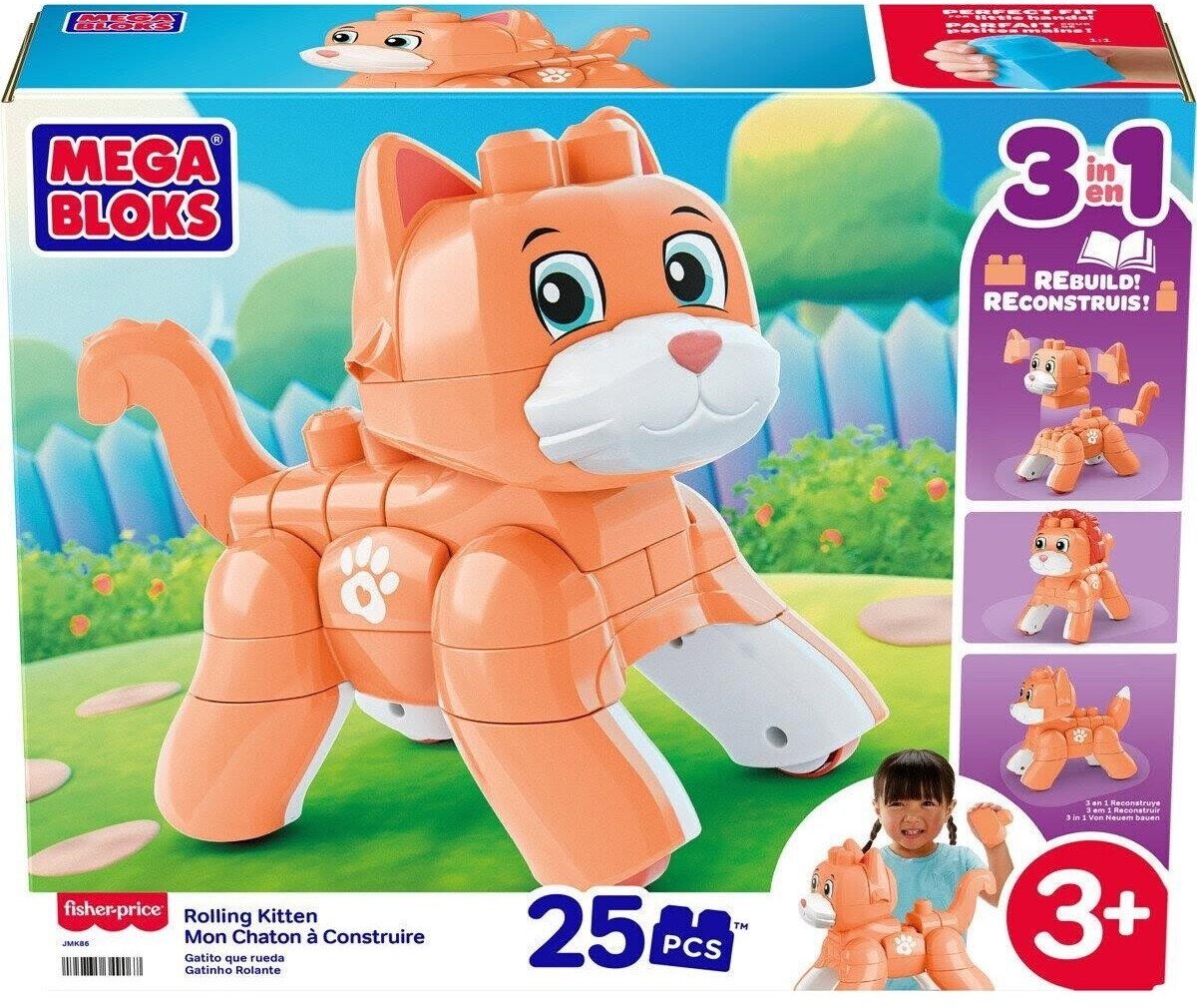 Mega Bloks Stavebnice kotě 3 v 1 JMK86