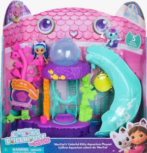 Gabby’s Dollhouse barevné akvárium herní set s panenkou Gabi a Syrenkočkou