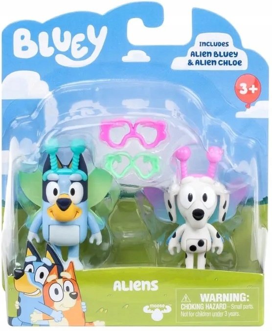 Moose Bluey Dvojbalení figurek - Mimozemšťan Bluey a Chloe