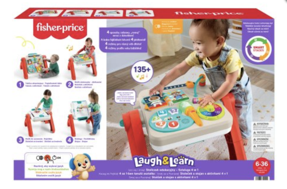 Fisher-Price Vzdělávací stolek vícebarevný, plastový, se zvuky JGW88
