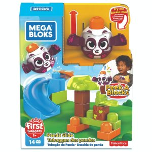 Mega Bloks Peek a Blocks velká skluzavka - lesní panda