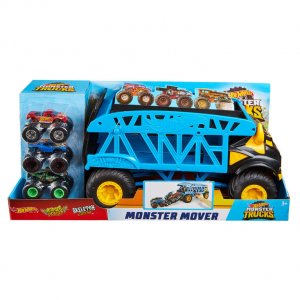 Hot Wheels Monster Trucks Přeprava trucků + 3 monster trucks