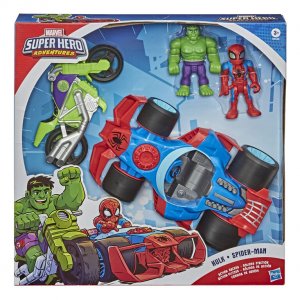 Playskool Marvel Super Hero Dobrodružný Hulk a Spider-Man