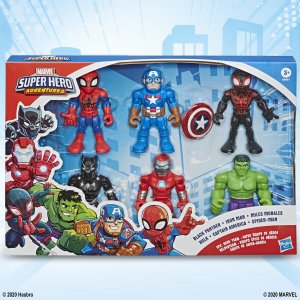 Playskool Marvel Super Hero Dobrodružné Figurky Black Panther Iron Man Hulk Miles Morales Captain America Spider Man