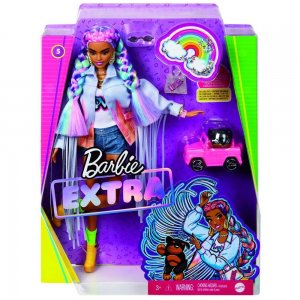 Barbie extra s duhovými copánky