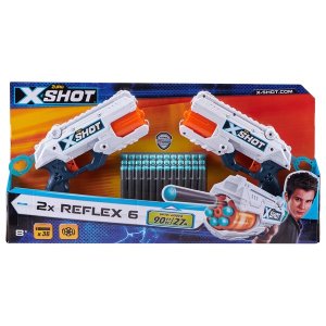 NERF X-Shot Zuru 2x Reflex 6 s náboji