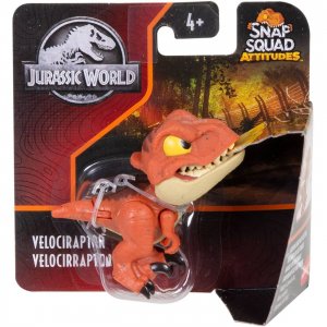Mattel Jurský svět SNAP SQUAD Velociraptor s pohyblivou čelistí
