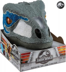Mattel Jurský svět Elektronická maska Velociraptor Blue
