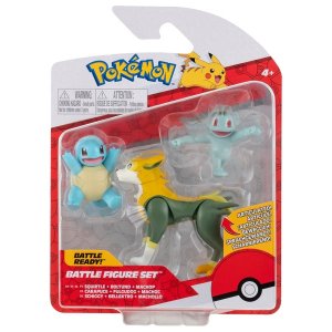 Pokémon figúrky Squirtle Boltund a Machop
