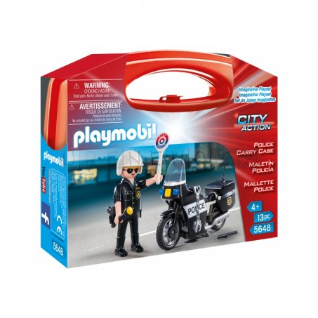 Playmobil 5648 Přenosný box  Policista s motorkou