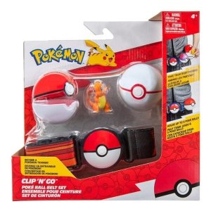 Pokémon Clip and Go set Charmander s páskem Poké ball + Premier ball