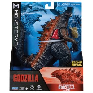 Monsterverse Godzilla vs Kong akční figurka Godzilla  cca 15 cm s Tankem