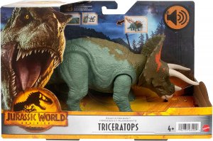 Jurassic World Dominion Roar Strikers Triceratops Dinosaurier Figur