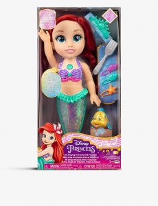 Jakks Pacific Disney princess zpívající panenka Ariel a Flounder (šupinka) 35cm