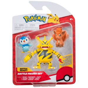 Pokémon akční figurky Piplup Electabuzz a Vulpix 8 cm