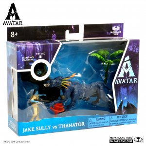McFarlane Toys Avatar The Way of Water Jake Sully vs Thanator svítí
