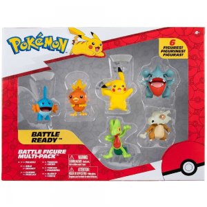 Jazwares Pokémon akční figurky 6-Pack Treecko Torchic Mudkip Gible Pikachu Cubone