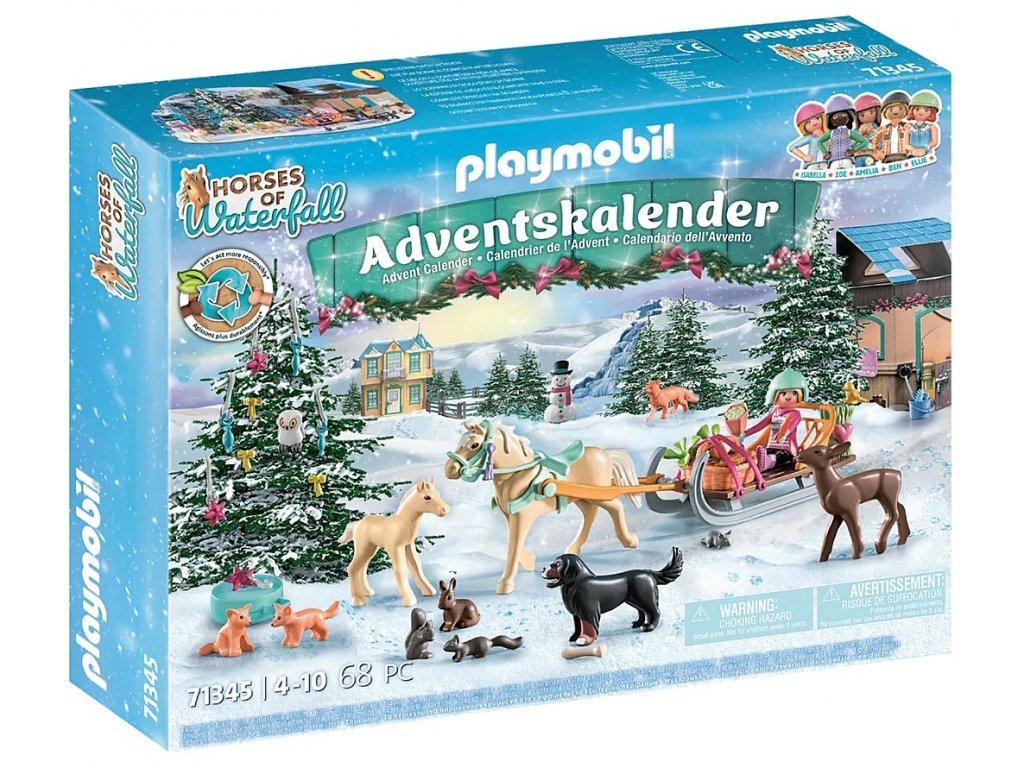 Playmobil 71345 Adventný kalendár Kone: Vianočná jazda na saniach