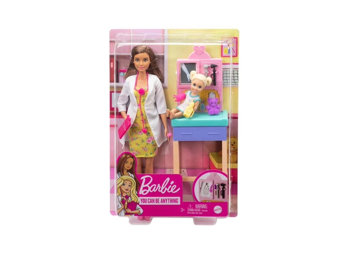 Barbie Povolání herní set dětská doktorka bruneta