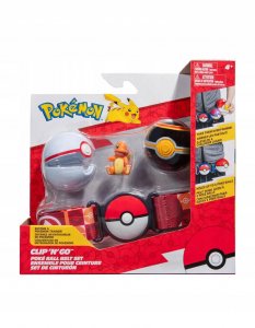 Pokémon CLIP N GO Trenerský Pásek + 2x POKEBALL Charmander