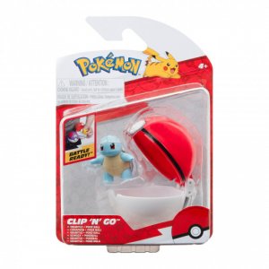 Jazwares Pokemon Clip and Go Pokéball-Figur Squirtle